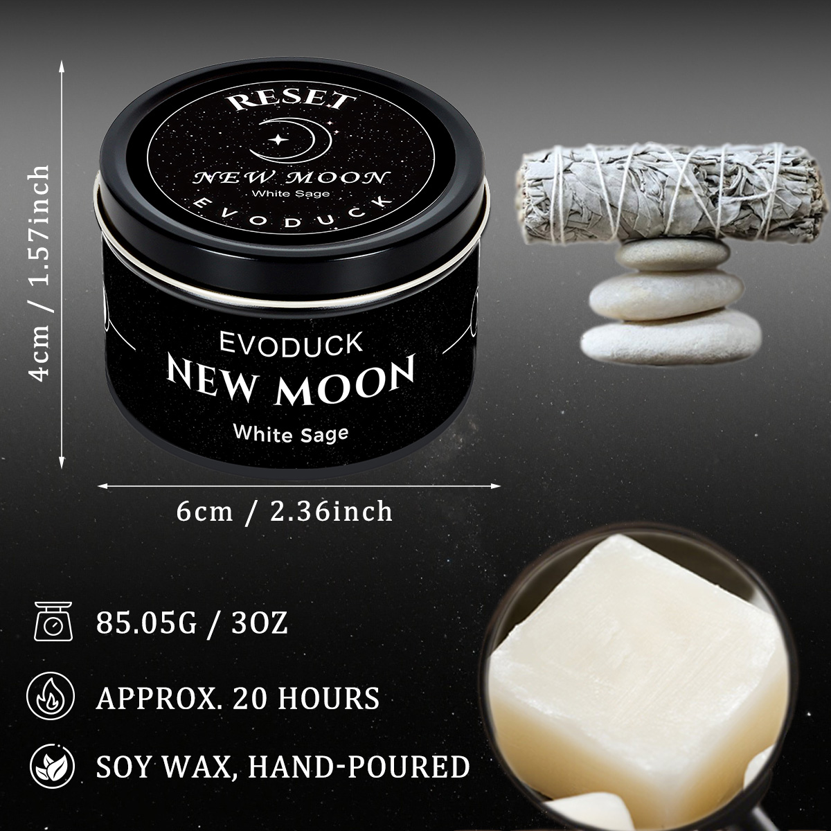 1 bougie parfumée Nouvelle Lun - Soy Wax Flake avis et prix