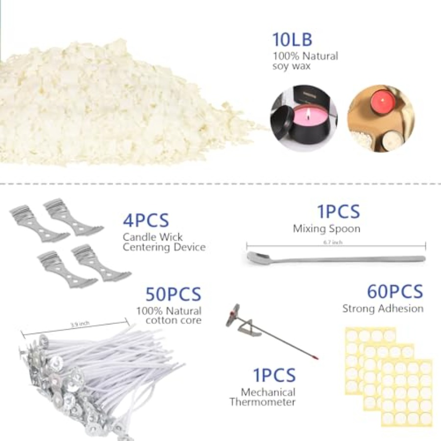 Kit de fabrication de bougies, - Soy Wax Flake avis et prix