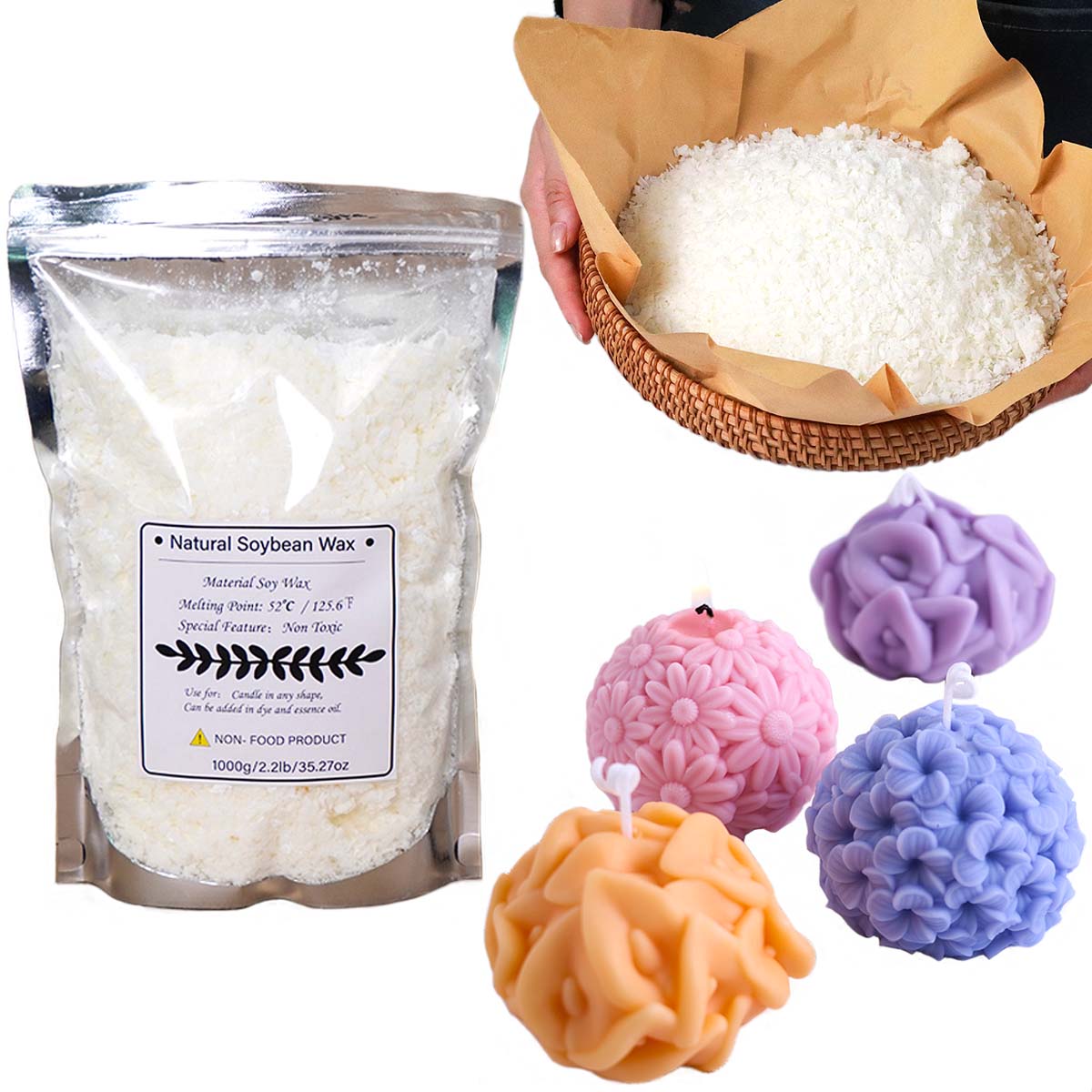 Flocons de cire de soja nature - Soy Wax Flake avis et prix